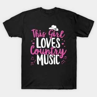 This Girl Loves Country Music Lover Western Hat Musician graphic T-Shirt